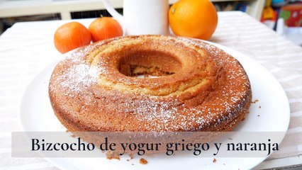 Bizcocho de yogur griego y naranja