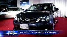 Toyota Japan Car Makers To Recall Vehicles Over Airbag Faul