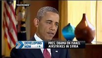 US President Obama Backs Israels Airstrike Syria