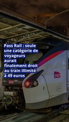 Pass Rail : seule une catégorie de voyageurs aurait finalement droit au train illimité à 49 euros