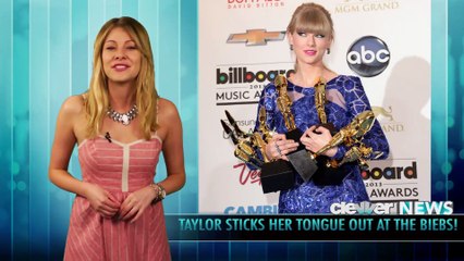 Taylor Swift Sticks Tongue Out at Justin Bieber Kissing Selena Gomez