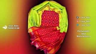 Sico Dress Materials | Silk + Cotton | ikkat Suits | Pochampally Dress Materials | Handwoven Dress