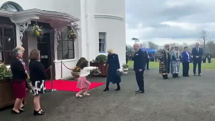 Queen Camilla arrives at Government House, Douglas