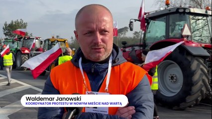 Protest rolników w Nowym Mieście nad Wartą