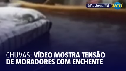 Vídeo mostra desespero de moradores com enchente em Contagem