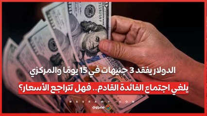الدولار يفقد 3 جنيهات في 15 يومًا والمركزي يلغي اجتماع الفائدة القادم.. فهل تتراجع الأسعار؟