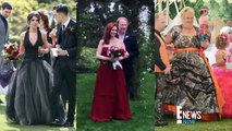 Famosos en Vestidos de boda únicos