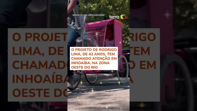 Pai constrói 'carruagem de princesa' para levar filha à escola no RJ #shorts