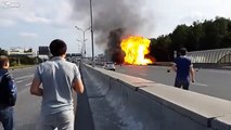 Video explosión de tanques de gas en Rusia