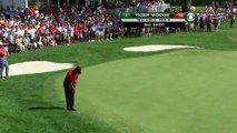 Ardilla en campo de golf durante juego de Tiger Woods