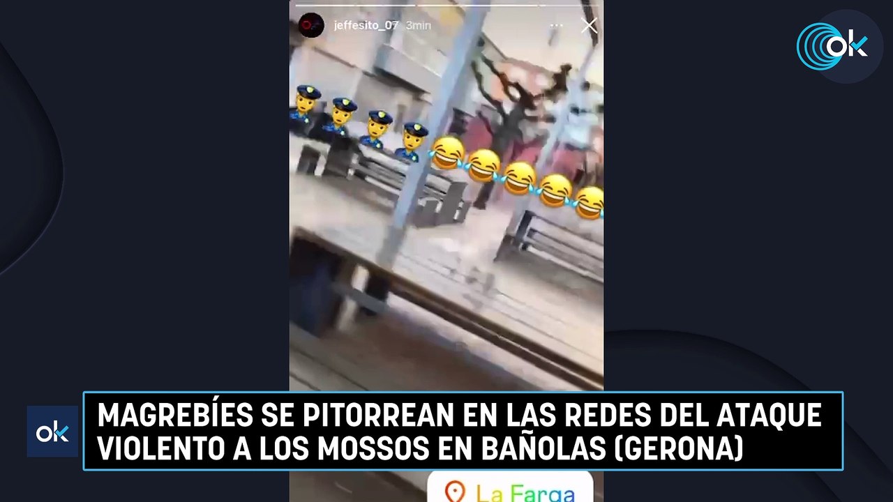 Magrebíes se pitorrean en las redes del ataque violento a los Mossos en Bañolas (Gerona)