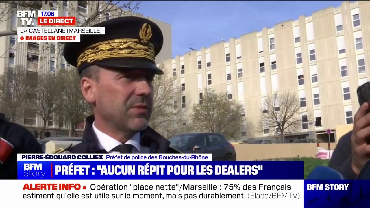 Opération "place nette XXL" à Marseille: "22 kilos de stupéfiants" ont été saisis "depuis lundi", indique le préfet de police des Bouches-du-Rhône