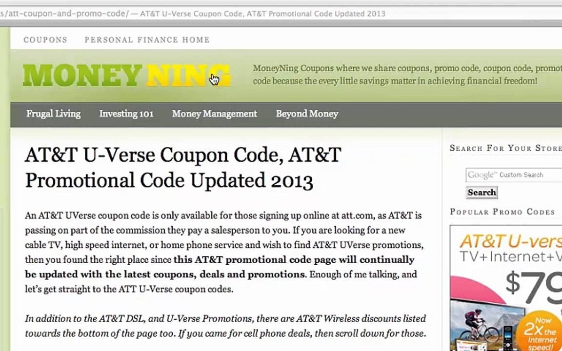 ATT Uverse Coupon Codes Vídeo Dailymotion