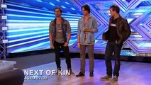 The X Factor UK 2013 Next of Kin sing original song Cant Find Me  Room Auditions Week 3