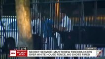 Hombre Lanza Fuegos artificiales en la Casa Blanca