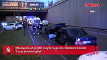 Alt geçitte 7 araç birbirine girdi