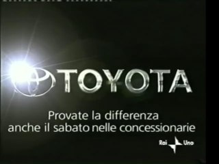 Pubblicità/Bumper anno 2002 RAI 1 - Toyota Yaris 03