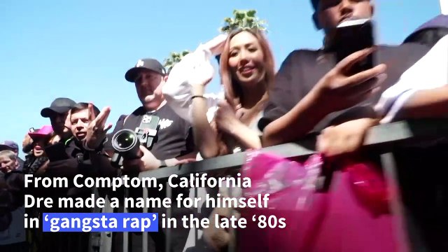 Dr. Dre gets his Hollywood star alongside collaborators Snoop Dogg, Eminem and 50 Cent