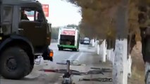 Momento de la explosión de un autobus en Rusia