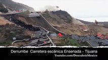 Desaparece tramo de la carretera escénica TijuanaEnsenada