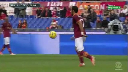 Roma vs Genoa 2  0 Francesco Totti Great Goal 12012014 HD