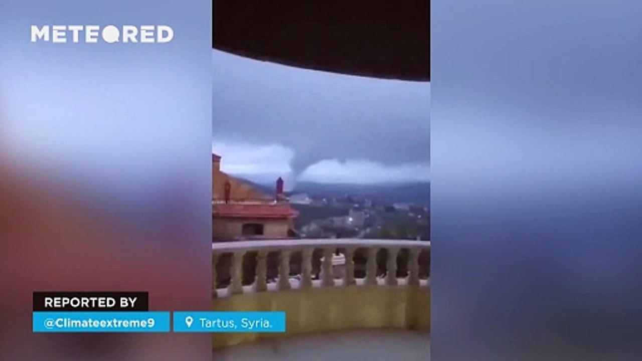Impressive tornado in Tartus, Syria