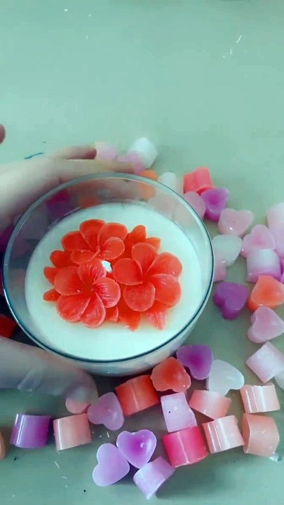 Bougie - Collection Fleurs des iles - Rouge