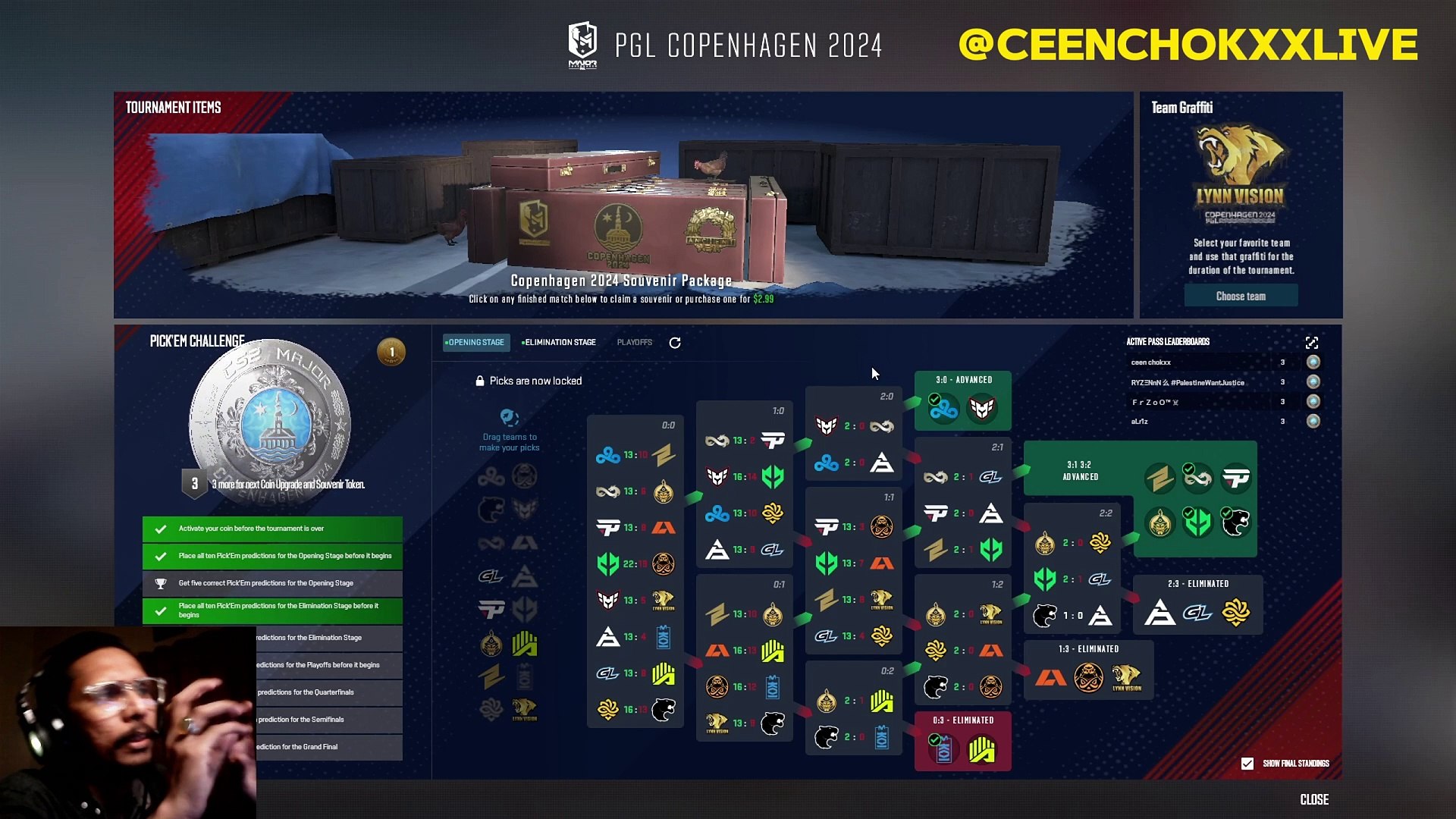 CS2 PGL Copenhagen ELIMINATION STAGE 2024 PICK'EM #cs2 #copenhagen2024 #pickem