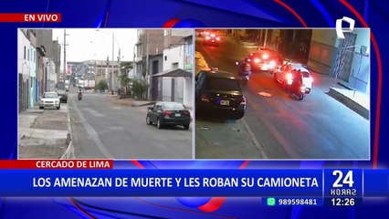 Cercado de Lima: interceptan a su víctima para robarle camioneta cerca de una iglesia