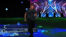 Americas Got Talent 2014  JD Anderson Strongman Cuts His Head Open During Stunt