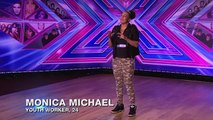 The X Factor UK 2014 Monica Michael sings original song Pretty Little Sister