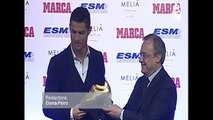 Comparte Cristiano Ronaldo su Bota de Oro con el equipo