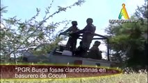 PGR en búsqueda de fosas clandestinas en basurero de Cocula