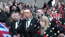 Britain's Got Talent: David Walliams plays the bagpipes