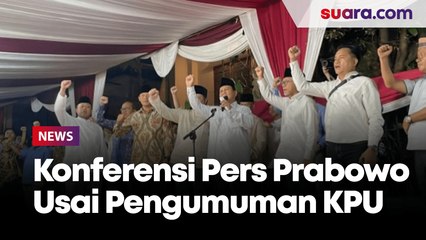 Konferensi Pers Prabowo Subianto Usai KPU Umumkan Hasil Pilpres 2024