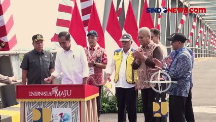 Momen Jokowi Resmikan Jembatan Kapuas I Pontianak, Telan Biaya Rp275 M