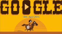 Google Doodle - When was the first mail delivered via the pony express (2015)