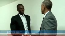 Obama se reune con Usain Bolt en Jamaica