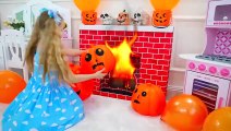 Diana decorates her room for Halloween