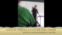 Maestra enseña a sus alumnos a tomar tequila