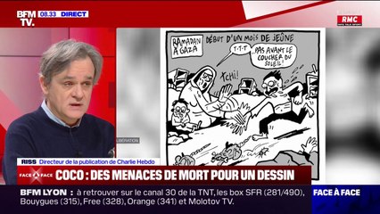 Menaces de mort envers la dessinatrice Coco: "Il ne faut pas se laisser impressionner par ces menaces", affirme Riss