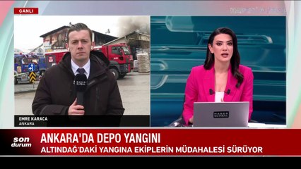 Ankara'daki depoda büyük yangın! Yanındaki iş yerlerine sıçradı
