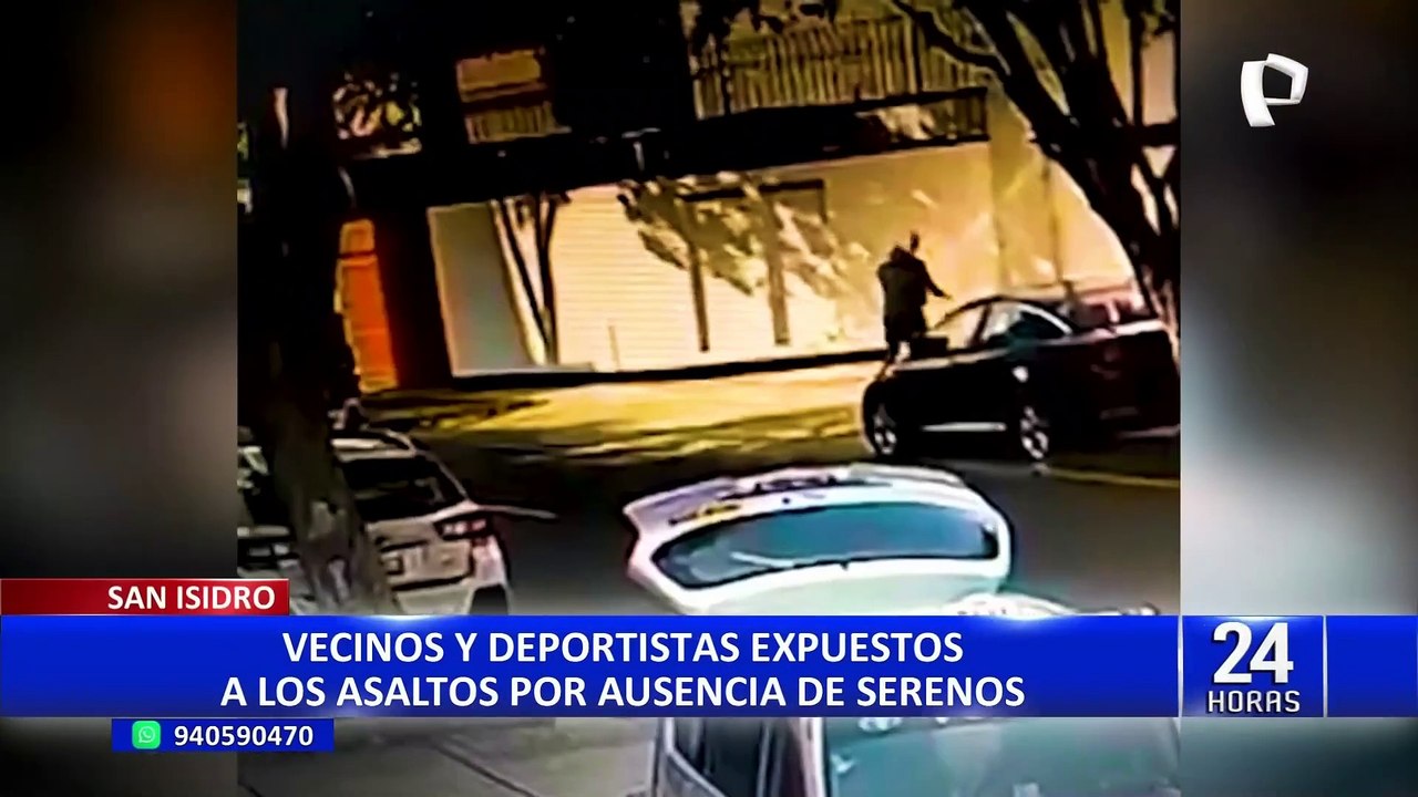 San Isidro: cámaras de seguridad muestran preciso momento del robo a Gisela Valcárcel