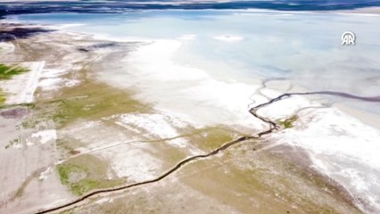 Flamingoların yaşam alanlarından Düden Gölü'nde su çekildi