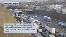 M25 crash shuts Dartford Tunnel as 'people on the road' spark 9-mile queues near Brentwood