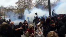 Choques con la Policía durante una protesta contra la Cumbre del Clima en París
