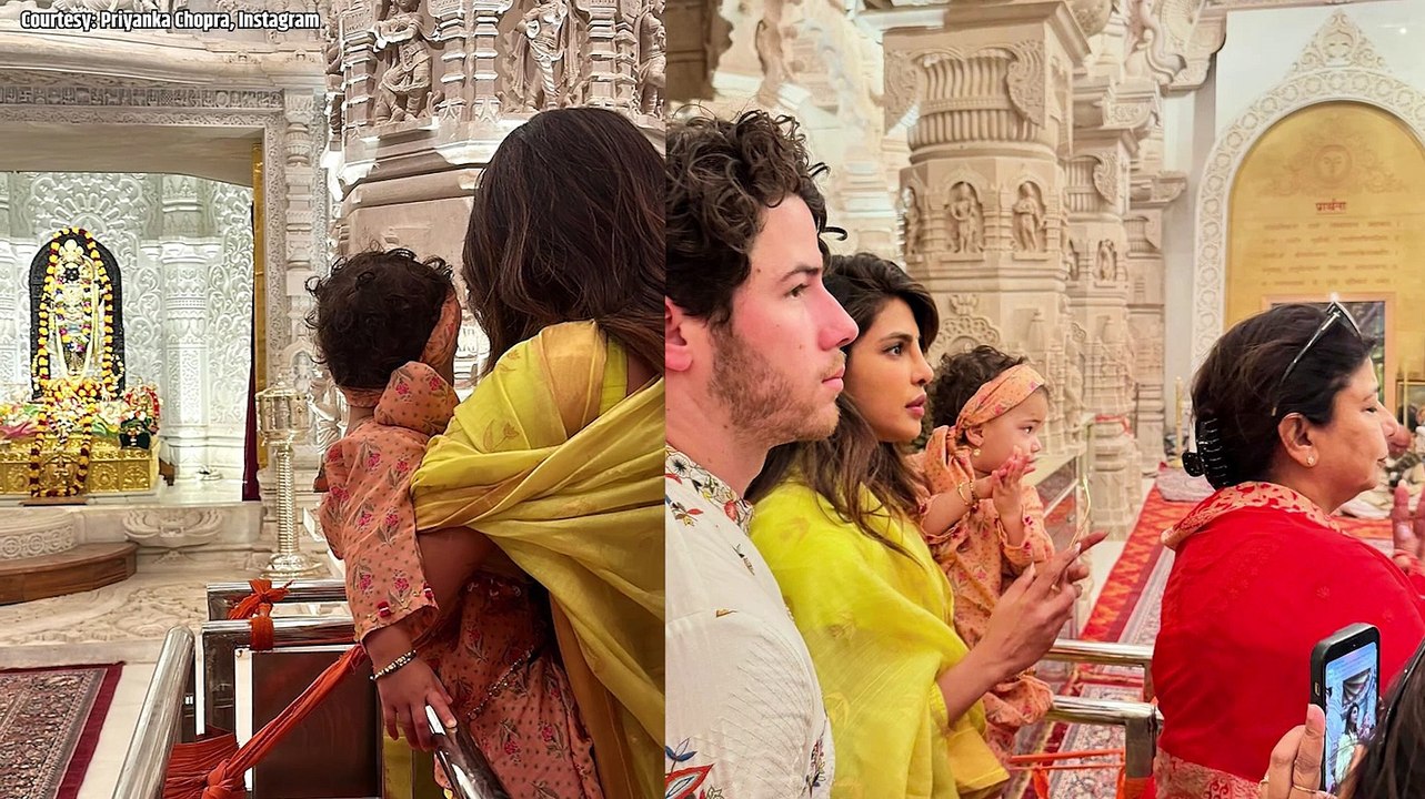 Priyanka Chopra-Nick Jonas visit Ayodhya's Ram Mandir with daughter Malti Marie; seek blessings!