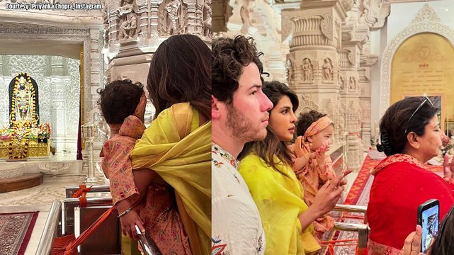 Priyanka Chopra-Nick Jonas visit Ayodhya's Ram Mandir with daughter Malti Marie; seek blessings!