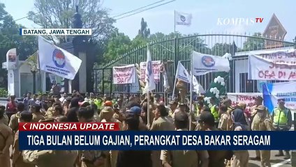 Tuntut Gaji 3 Bulan yang Belum Dibayar, Perangkat Desa Gelar Aksi Bakar Seragam