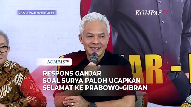 Respons Ganjar soal Surya Paloh Ucap Selamat ke Prabowo-Gibran Menang Pilpres 2024